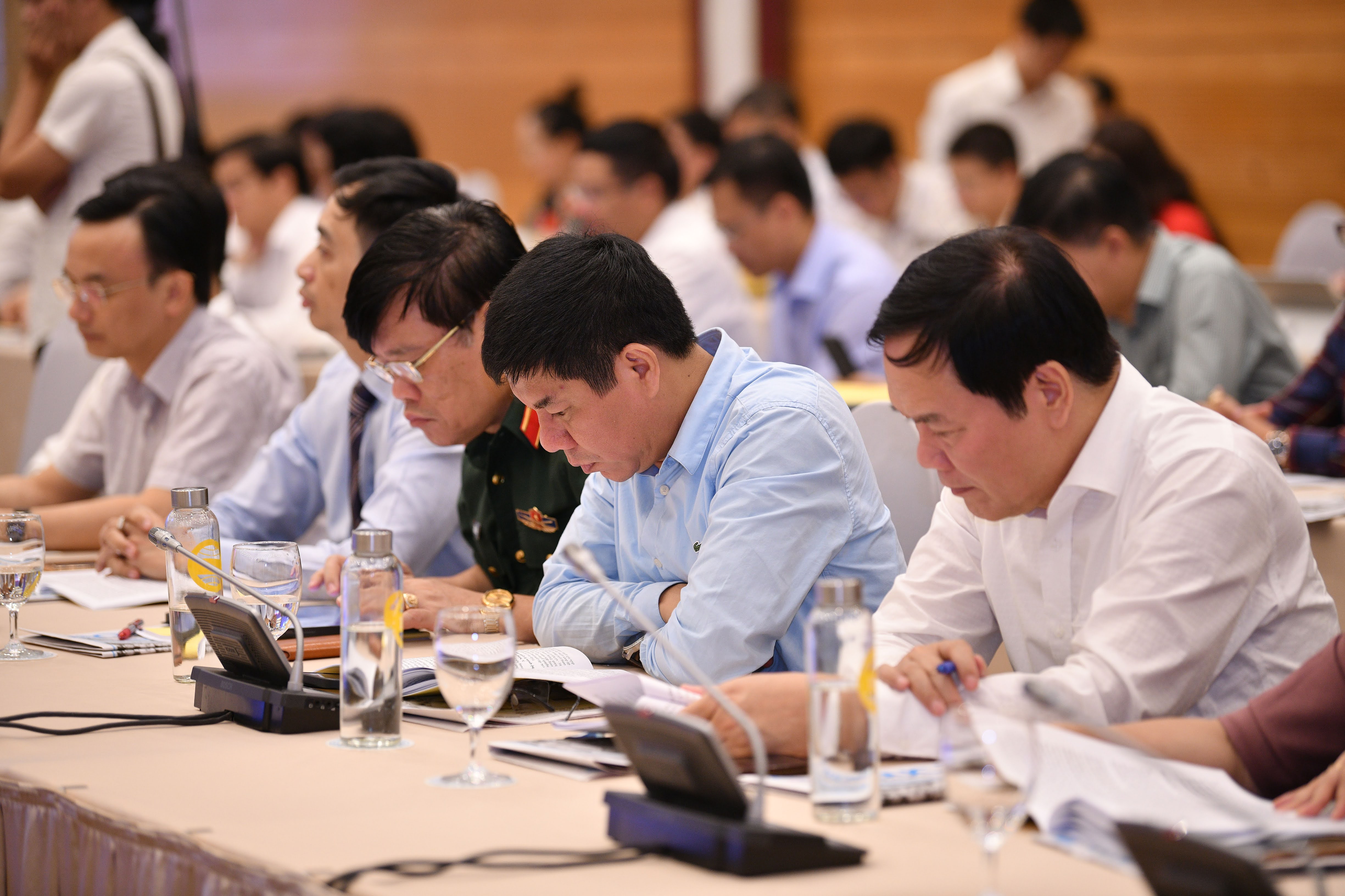 Các đại biểu tham dự Hội nghị tại điểm cầu Trung ương.