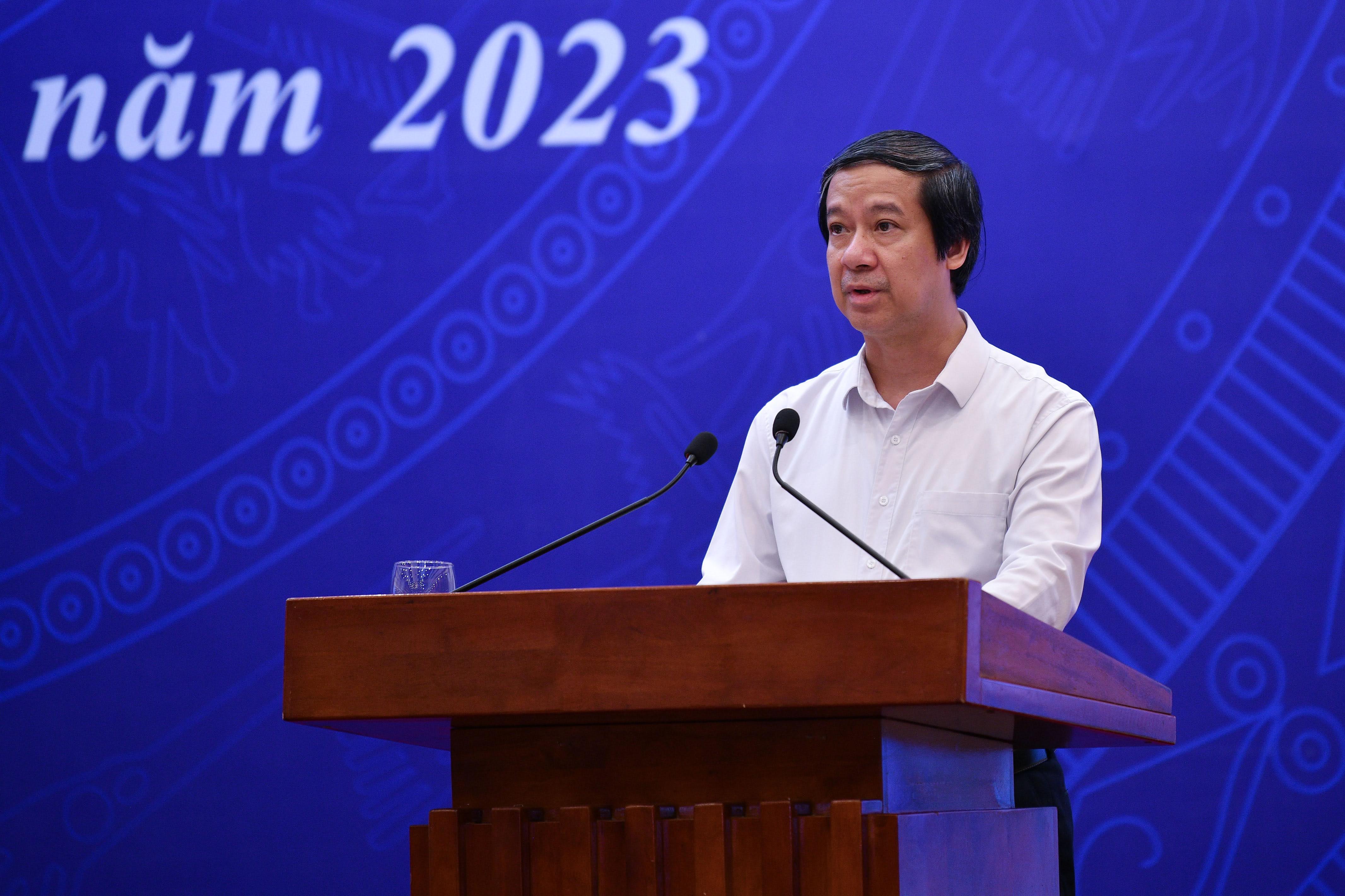 Bộ trưởng Bộ GD&amp;ĐT Nguyễn Kim Sơn phát biểu khai mạc Hội nghị.