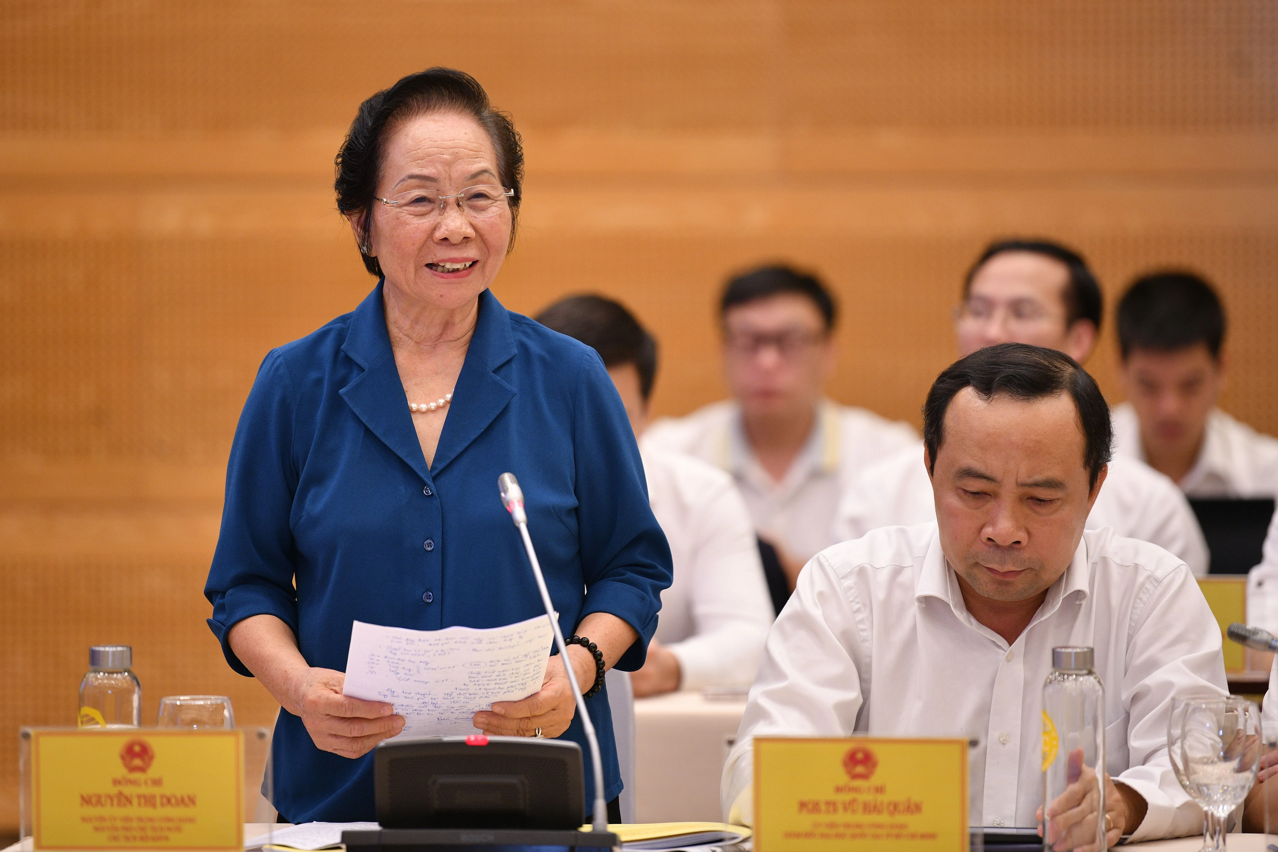 Nguyên Phó Chủ tịch nước Nguyễn Thị Doan - Chủ tịch Hội khuyến học Việt Nam.