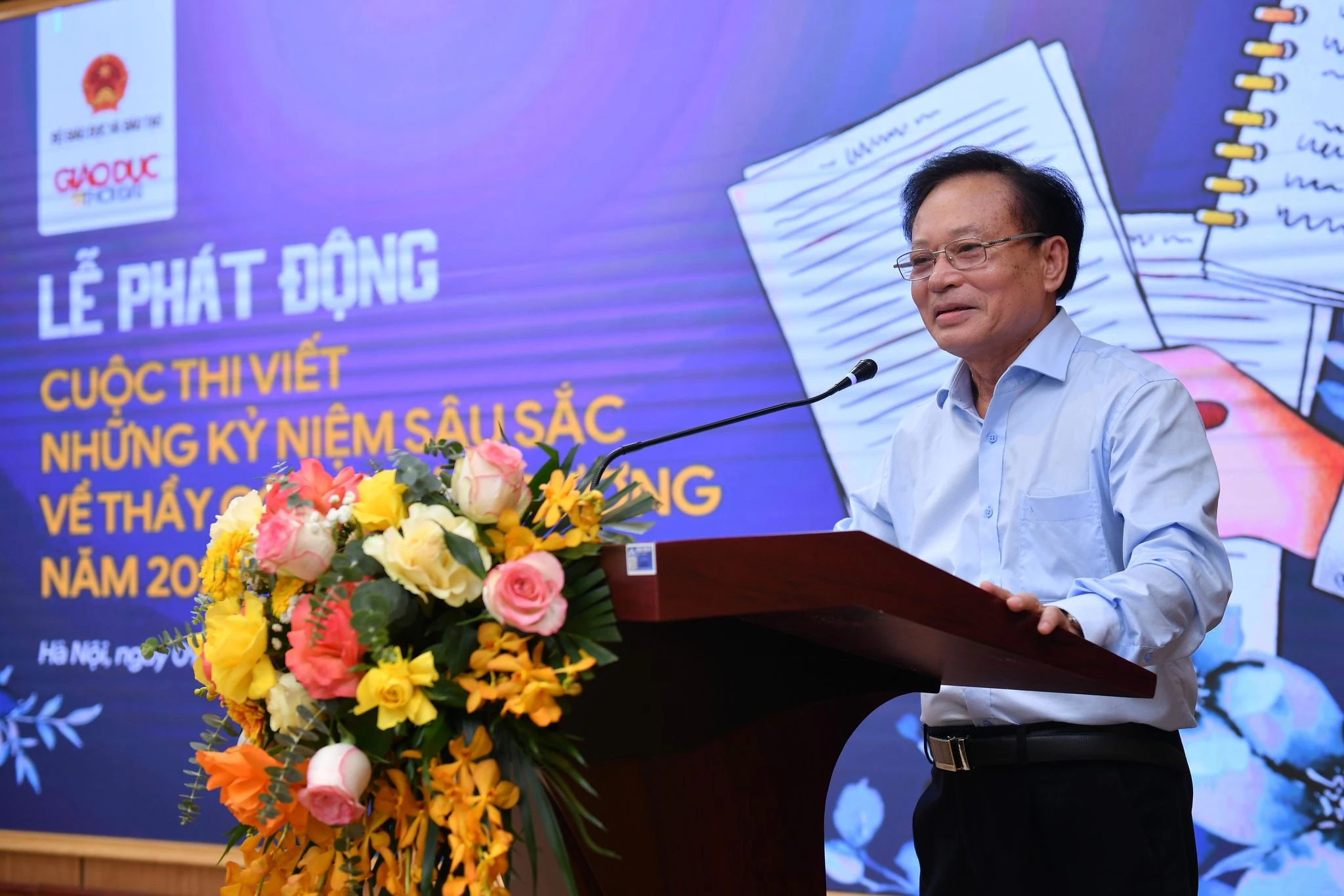 Thiếu tướng, nhà văn Nguyễn Hồng Thái: "Cuộc thi có thể không phải để thi thố về văn chương mà là cuộc ghi chép lại những điều tử tế, hy sinh có thực trong đời sống của nhà trường, giáo dục".