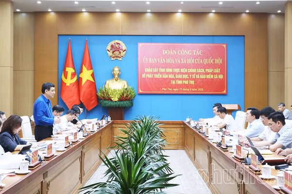 Quang cảnh buổi làm việc. (Ảnh: Thanh Hòa/phutho.gov.vn).