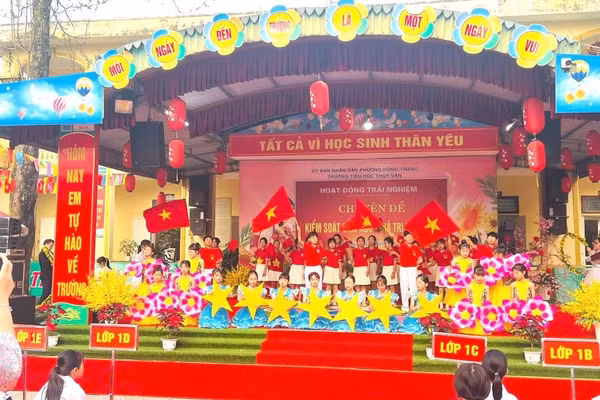 Sôi nổi hoạt động giáo dục kỹ năng sống tại Trường Tiểu học Thụy Vân.