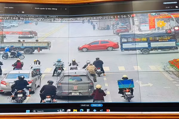 Từ 11h ngày 16/2, hệ thống camera giám sát sẽ trích xuất dữ liệu, xử lý vi phạm TTATGT. (Ảnh: Công an tỉnh Phú Thọ)