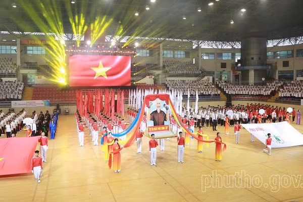 Quang cảnh Hội khỏe Phù Đổng lần thứ I, năm 2026 (Ảnh: Ngọc Kiên - phutho.gov.vn).