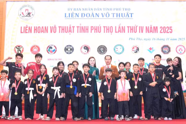 Liên hoan võ thuật năm nay thu hút các lứa tuổi tiểu học, THCS, THPT và trên 18 tuổi tham gia.