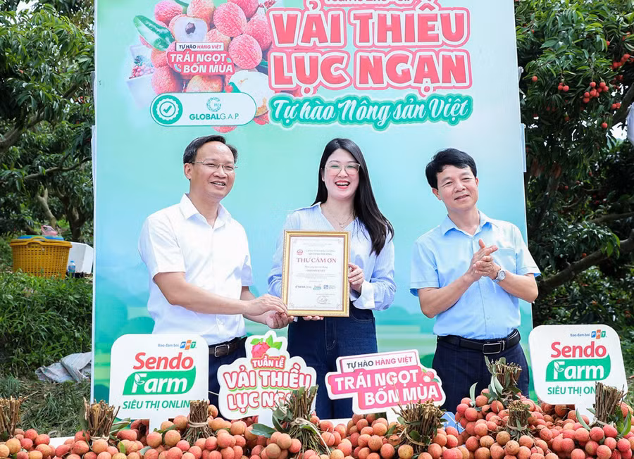 Ông Phạm Văn Thịnh (bìa trái) tham gia phiên livestream hôm 29/6.