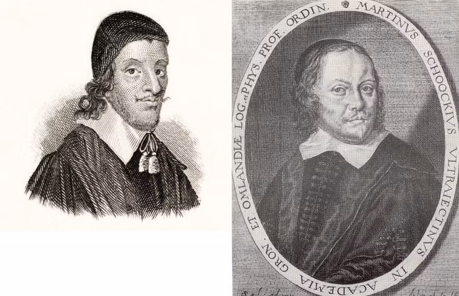 Meric Casaubon (trái) và Martin Schoock (phải), 2 nhà thần học đối đầu Descartes mạnh nhất. Ảnh: Wikipedia.org