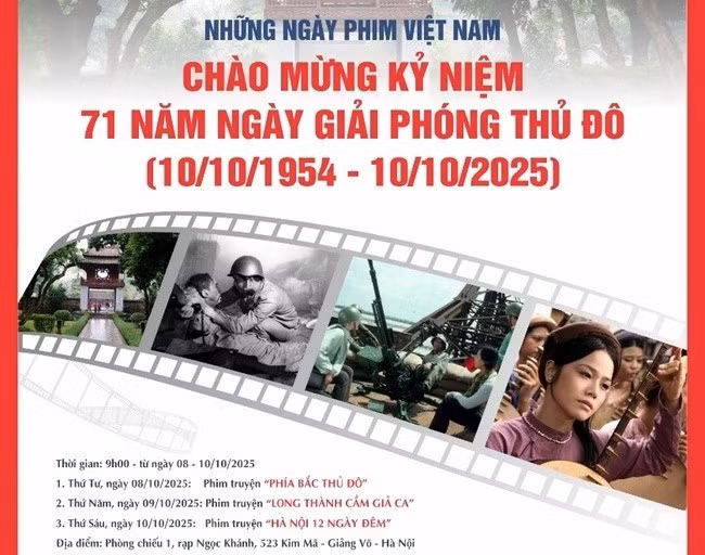 Các buổi chiếu phim sẽ bắt đầu vào lúc 9 giờ sáng tại rạp Ngọc Khánh.