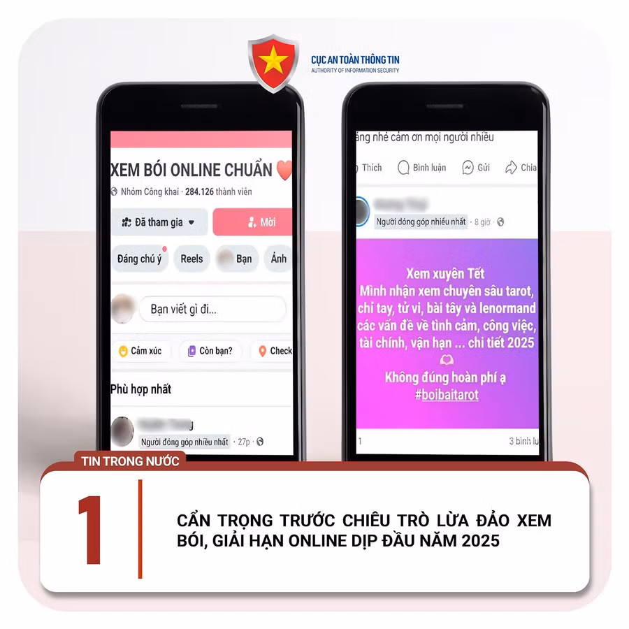 Cục An toàn thông tin (Bộ Thông tin và Truyền thông) khuyến cáo người dân nâng cao cảnh giác, không nên mù quáng tin vào các dịch vụ tâm linh trên mạng xã hội. Ảnh: Cục An toàn thông tin