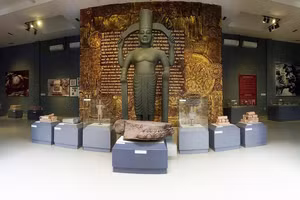 Một góc trưng bày tại Nhà trưng bày Văn hóa Óc Eo tại An Giang - Ảnh Viện bảo tồn di tích.