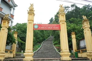 Chùa Long Đọi Sơn nằm trên núi Đọi thuộc thị xã Duy Tiên (Hà Nam) - Ảnh: ITN.