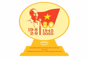 Hình ảnh mẫu biểu trưng quà tặng kỷ niệm 80 năm Cách mạng tháng Tám và Quốc khánh 2/9.