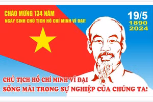 Tranh cổ động tuyên truyền kỷ niệm 134 năm Ngày sinh Chủ tịch Hồ Chí Minh. (Ảnh minh họa ITN).