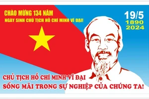 Tranh cổ động tuyên truyền kỷ niệm 134 năm Ngày sinh Chủ tịch Hồ Chí Minh. (Ảnh minh họa ITN).