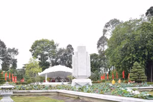 Khu mộ cụ Phó bảng Nguyễn Sinh Sắc trong Khu di tích - Ảnh ITN.