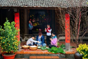 Tác phẩm Niềm vui ngày xuân của tác giả Phạm Quốc Dũng.