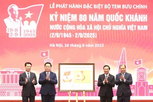 Lễ phát hành đặc biệt bộ tem bưu chính Kỷ niệm 80 năm Quốc khánh - Ảnh Bộ VH-TT&DL.