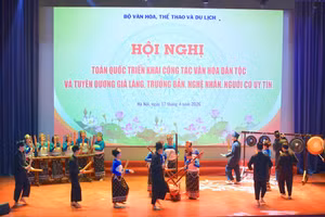 Hội nghị được tổ chức nhằm chào mừng Ngày Văn hóa các dân tộc Việt Nam (19/4) - Ảnh: Bộ VH,TT&DL.