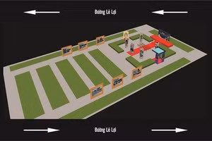 Phối cảnh tổng thể không gian triển lãm “TPHCM vươn mình cùng đất nước qua góc nhìn điện ảnh” - Ảnh: BTC.