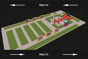 Phối cảnh tổng thể không gian triển lãm “TPHCM vươn mình cùng đất nước qua góc nhìn điện ảnh” - Ảnh: BTC.