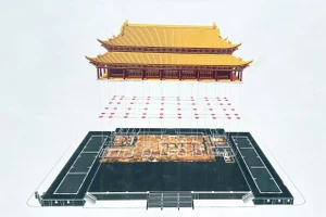 Phục dựng mô hình nền móng kiến trúc Chính điện Kính Thiên thời Lê.