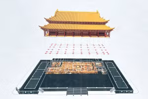 Phục dựng mô hình nền móng kiến trúc Chính điện Kính Thiên thời Lê.