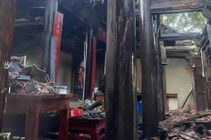 Hiện trạng tại di tích quốc gia chùa Báo Quốc sau vụ hoả hoạn - Ảnh Bộ VH,TT&DL.