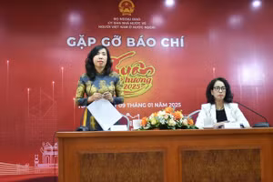 Thứ trưởng Bộ Ngoại giao Lê Thị Thu Hằng, Chủ nhiệm Ủy ban Nhà nước về người Việt Nam ở nước ngoài và Người phát ngôn Bộ Ngoại giao Phạm Thu Hằng thông tin về chương trình Xuân quê hương 2025.