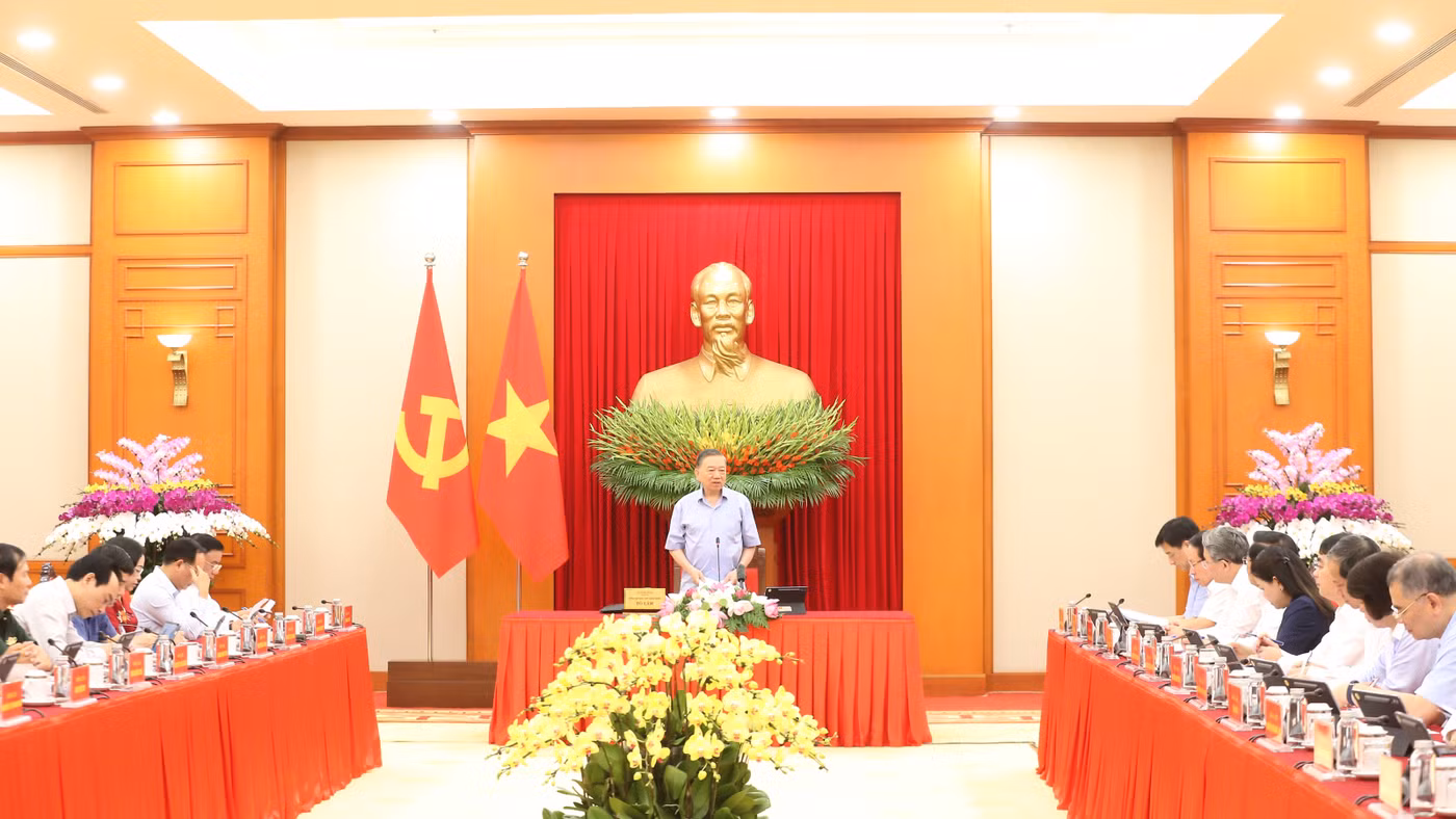 Tổng Bí thư, Chủ tịch nước Tô Lâm chủ trì cuộc làm việc.
