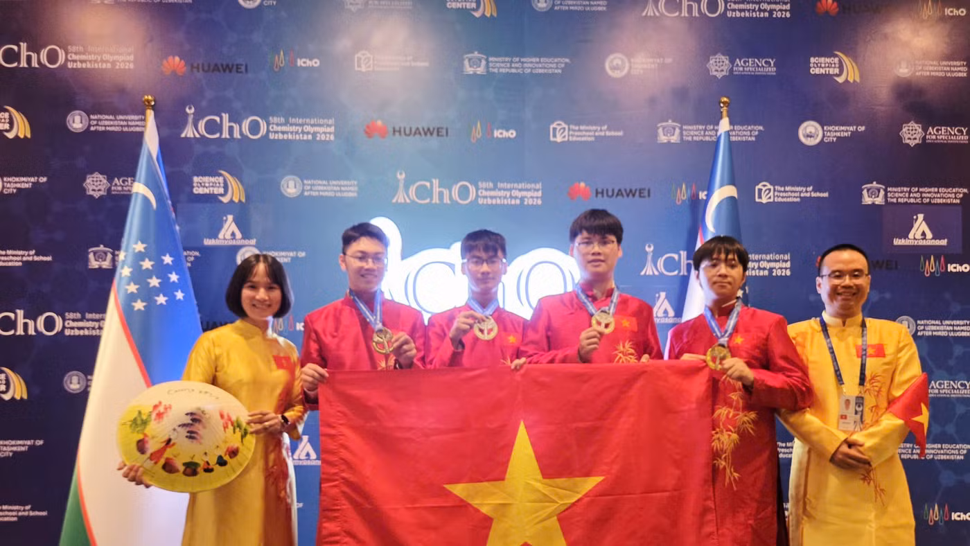 Đội tuyển quốc gia Việt Nam dự thi Olympic Hóa học quốc tế 2026.