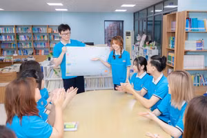 Sinh viên Khoa Du lịch - Ngoại ngữ, Trường Đại học Thành Đô trong giờ học,