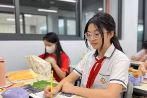 Bùi Yến Chi, học sinh Trường Liên cấp Ngôi sao Hoàng Mai, Hà Nội.