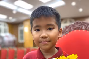 Huỳnh Triệu Điền tại lễ tuyên dương, khen thưởng.
