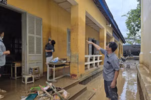 Nhiều trường học ở Khánh Hòa chịu thiệt hại do lũ. Ảnh: Internet.