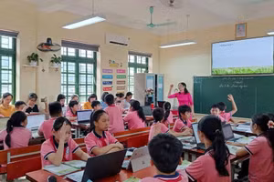 Những lớp học số hóa được học sinh đón nhận hào hứng.