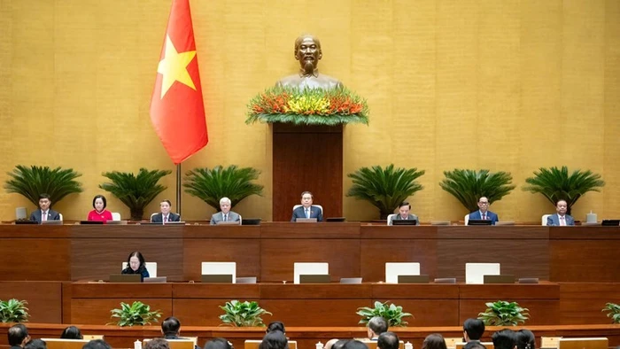 Chiều 11/12, Kỳ họp thứ 10 Quốc hội khóa XV họp phiên bế mạc. Ảnh: Cổng TTĐT Quốc hội