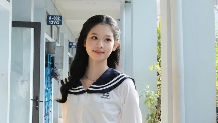 Nữ sinh Tạ Khánh My đoạt giải Ba HSG Quốc gia môn Tiếng Trung năm nay. Ảnh: NVCC.