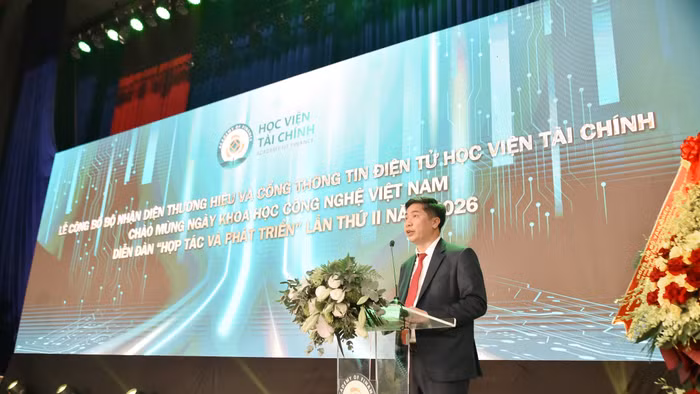 NGƯT.PGS.TS Nguyễn Đào Tùng, Giám đốc Học viện Tài chính nhấn mạnh ý nghĩa của sự kiện.