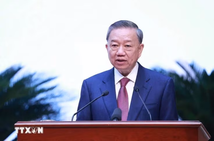 Tổng Bí thư, Chủ tịch nước Tô Lâm phát biểu. (Ảnh: Dương Giang/TTXVN).