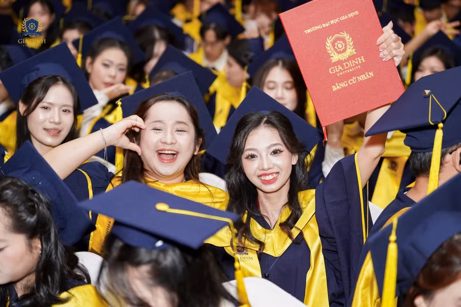 Sinh viên Trường Đại học Gia Định tại lễ tốt nghiệp. Ảnh: GDU.