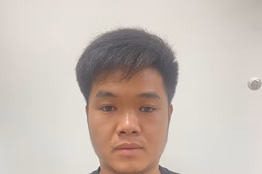 Nguyễn Văn Huy tại cơ quan Công an. Ảnh: Công an cung cấp