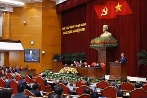 Tổng Bí thư Tô Lâm phát biểu khai mạc Hội nghị lần thứ hai Ban Chấp hành Trung ương Đảng khoá XIV. Ảnh: Thống Nhất/TTXVN