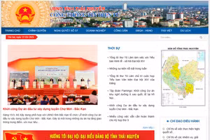 Cổng Thông tin điện tử tỉnh Thái Nguyên thu hút được lượng truy cập lớn.