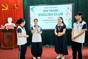 Một buổi sinh hoạt chuyên đề của CLB tiếng Anh, Trường THPT Tức Tranh (tỉnh Thái Nguyên).