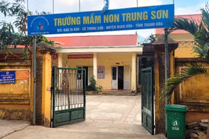 Trường Mầm non Trung Sơn, huyện Quan Hóa, tỉnh Thanh Hóa. Ảnh: HĐ