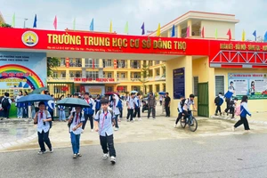 Trường THCS Đông Thọ, phường Hàm Rồng, tỉnh Thanh Hóa.