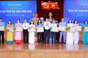 Các tác giả đoạt giải B - Giải Báo chí Trần Mai Ninh 2025.