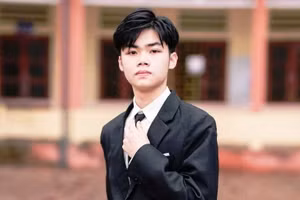 Nam sinh Trịnh Văn Hiếu, Trường THPT Lê Lợi (Thọ Xuân, Thanh Hóa). Ảnh: NVCC