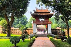 Văn Miếu - Quốc Tử Giám, di tích lịch sử biểu tượng cho ngàn năm văn hiến và trí tuệ Việt. Ảnh: Thu Hương