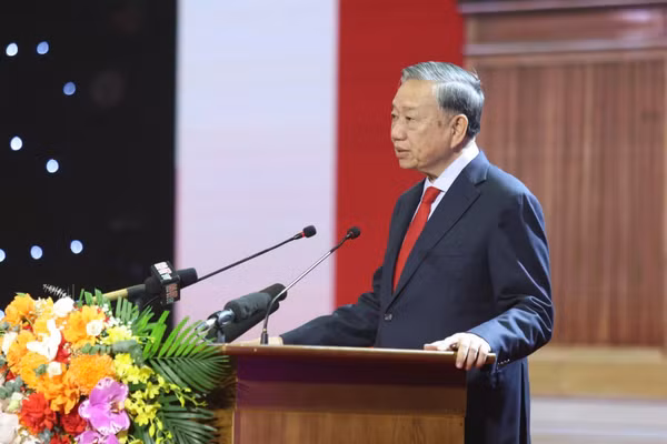 Tổng Bí thư, Chủ tịch nước Tô Lâm phát biểu tại lễ kỷ niệm.